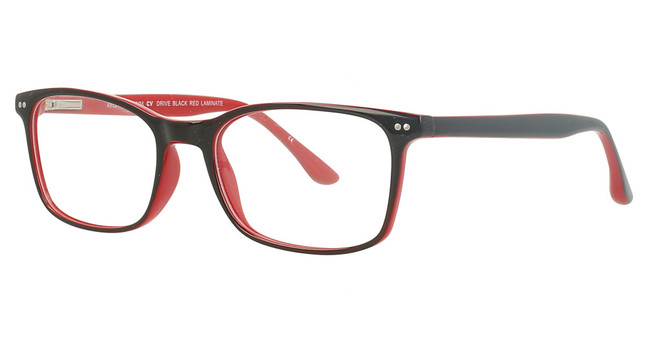 Advantage Eyeglasses Drive BLACK RED LAMINATE