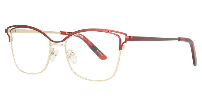 Valerie Spencer Eyeglasses 9373 Burgundy/Gold