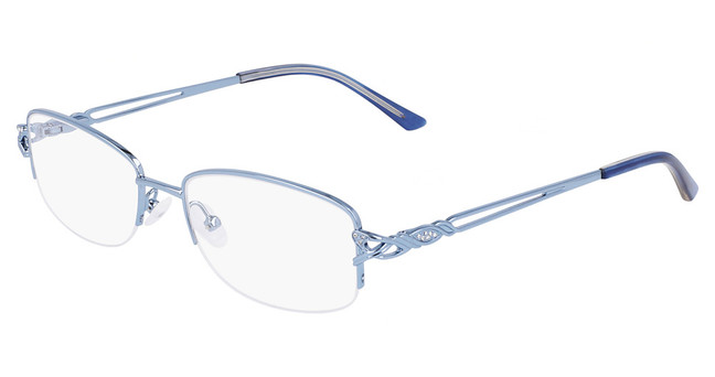 Marchon NYC Eyeglasses TRES JOLIE 198 LIGHT BLUE/456