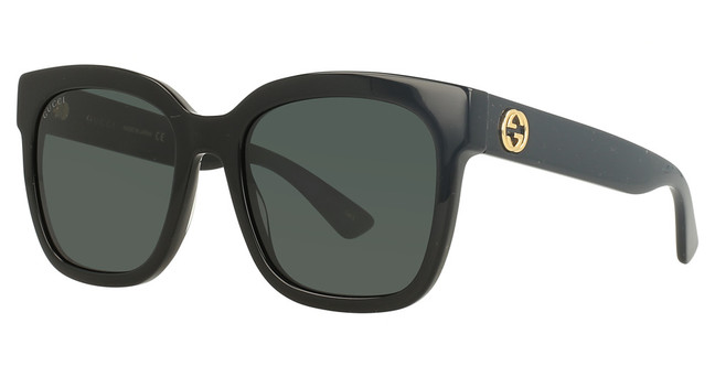 Gucci Eyeglasses GG0034SN BLACK-BLACK-GREY/001