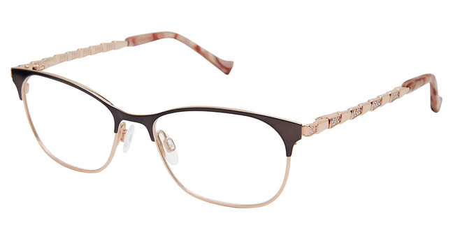 Tura Eyeglasses TE283 Dark Gunmetal/Rose Gold/DGN