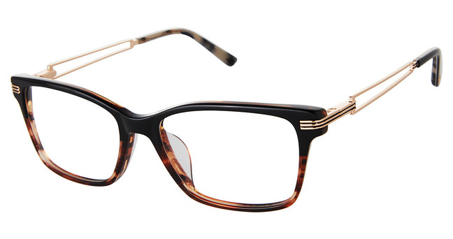 L.A.M.B. Eyeglasses LAUF115 black/horn/BLK