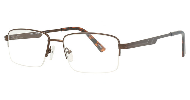Continental Optical Imports Eyeglasses Exclusive 253 Matte Brown