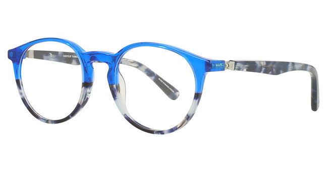 Easyclip Eyeglasses EC656 Transparent Blue & Blue Tortoise/50