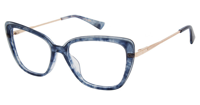 Nicole Miller Eyeglasses GRACE BAY BLUE/GOLD/C01