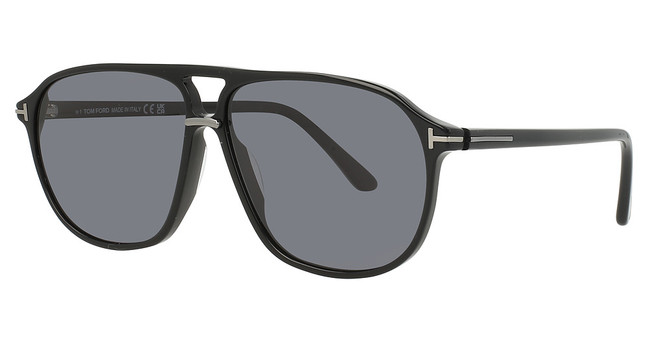 Tom Ford FT1026-N shiny black / smoke polarized/01D