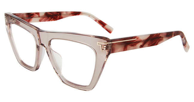 Tumi Eyeglasses VTU527 Shiny Transparent Mauve 0830