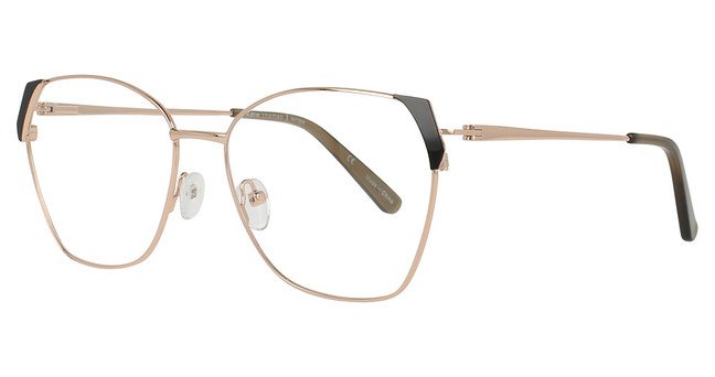 Adin Thomas Eyeglasses AT-588 Rose Gold / Black/1