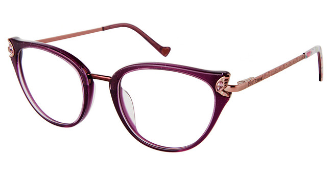 BETSEY JOHNSON Eyeglasses BLING Purple/PUR