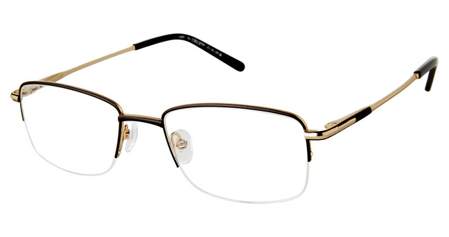 Cruz Eyeglasses I-895 Black/Gold/BLACK/GOLD