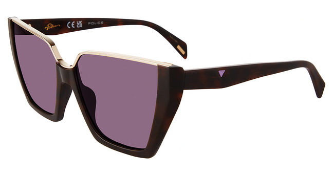 Police Eyeglasses SPLL33 Shiny Dark Havana 0752