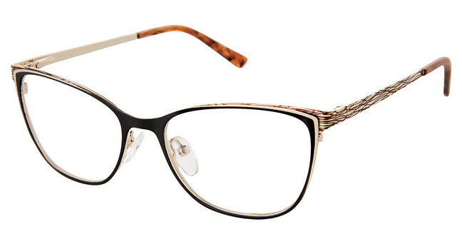 Nicole Miller Eyeglasses ST. ANTOINE BLACK/GOLD/C01