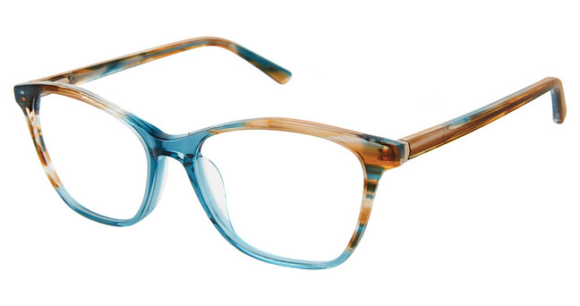 Nicole Miller Eyeglasses HERMITAGE BROWN TEAL/C01