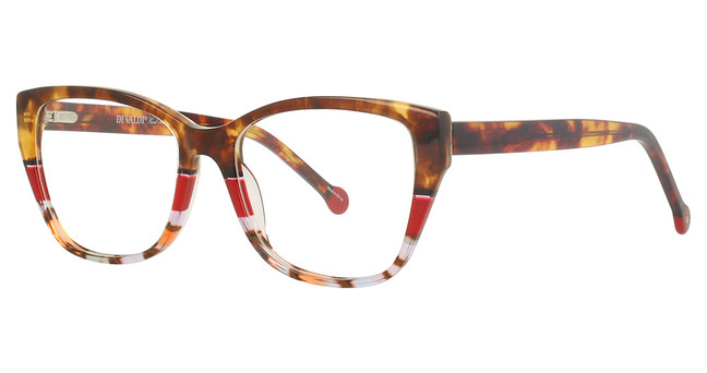 Divaldi Eyeglasses DVO8219 DEMI BROWN& BOTTOM RED& GREY/10