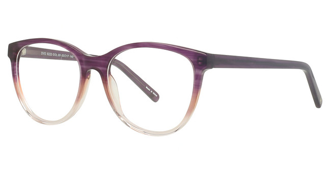 Divaldi Eyeglasses DVO8222 PURPLE- BLUE BOTTOM TRANSPARENT/80