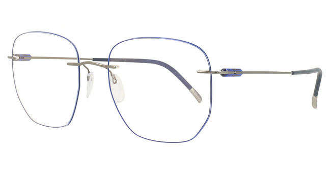 Silhouette Eyeglasses Purist Color Groove 5561 Modified Oval curacao/6765
