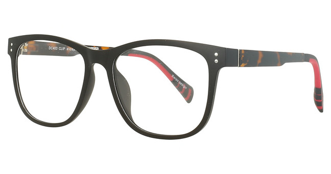 DICAPRIO Eyeglasses DC403 CLIP Black Tortoise