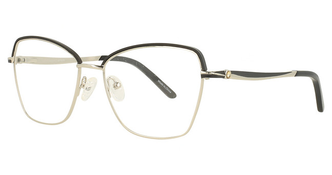 Cote d Azur Eyeglasses CDA-362 Black / Chrome/2