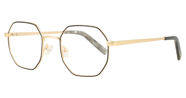 Flower Eyeglasses FLR6032KP Satin Black/Classic Gold/001