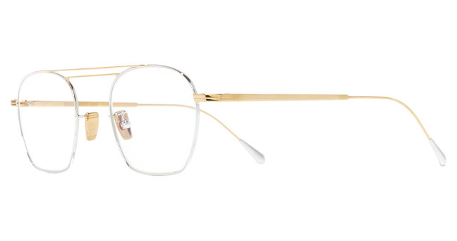 Cutler and Gross Eyeglasses AUOP000448GR GOLD 24 KT/RHODIUM/004