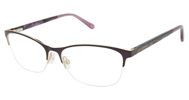 Lulu Guinness Eyeglasses L247 eggplant/rose gold/EGG