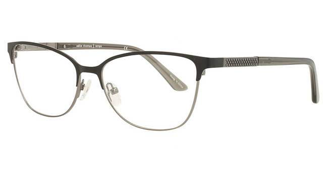 Adin Thomas Eyeglasses AT-608 Black / Graphite/1