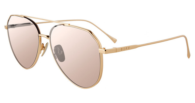 DIFF Eyeglasses DASH XS Gold/Honey Crystal 250N