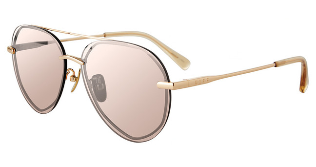 DIFF Eyeglasses LENOX XS Gold/Honey Crystal 250N