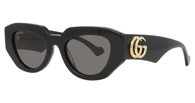 Gucci Eyeglasses GG1421S BLACK-BLACK-GREY/001