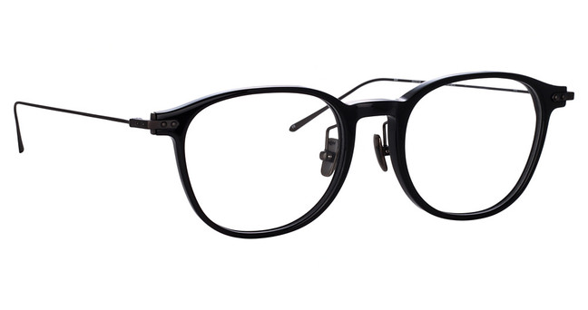 Linda Farrow Eyeglasses LF16LBB MEIER BLACK/MATT NICKEL/014