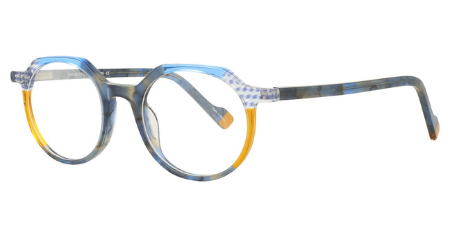 Paradox Eyeglasses P5096 Multicolor Multipattern Blue & Amber / Blue/50
