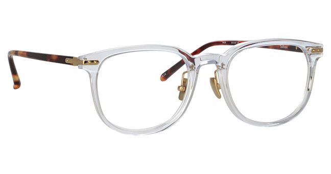 Linda Farrow LFL78LB SULLIVAN CLEAR/T-SHELL/LIGHT GOLD/004