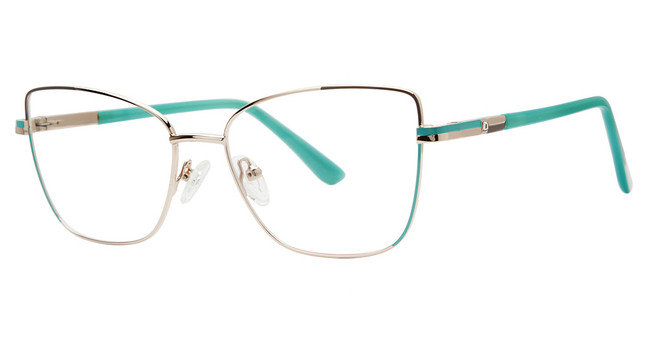 Genevieve Paris Design Eyeglasses ENSLEY Turquoise/Purple/Gold