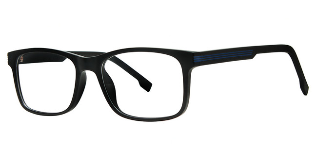 Modern Plastics I Eyeglasses ASSOCIATE Black Matte/Blue