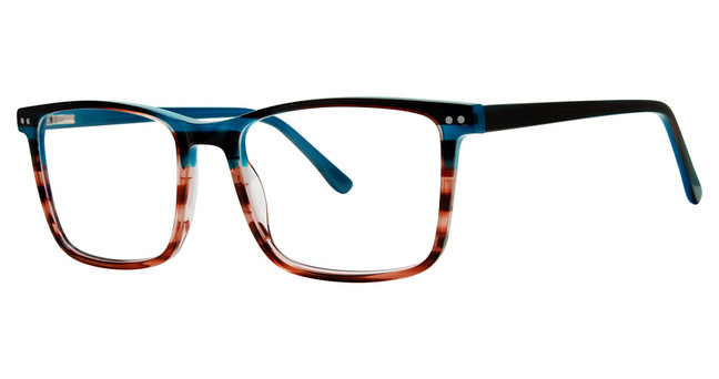 B.M.E.C. Eyeglasses BIG FRONT Aqua/Brown demi