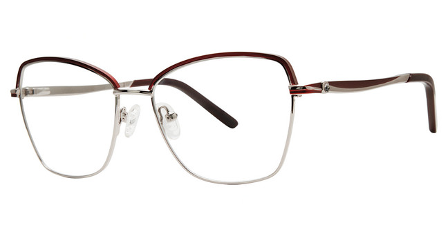 Genevieve Boutique Eyeglasses TOPIC Burgundy/Silver
