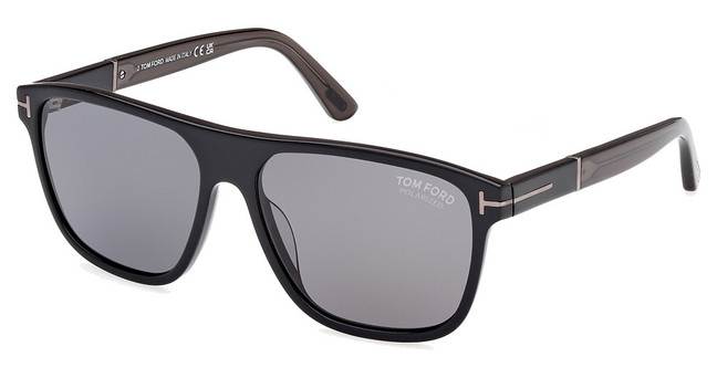 Tom Ford FT1081-N shiny black / smoke polarized/01D
