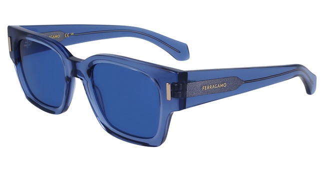 Ferragamo Eyeglasses SF2010S TRANSPARENT BLUE/432