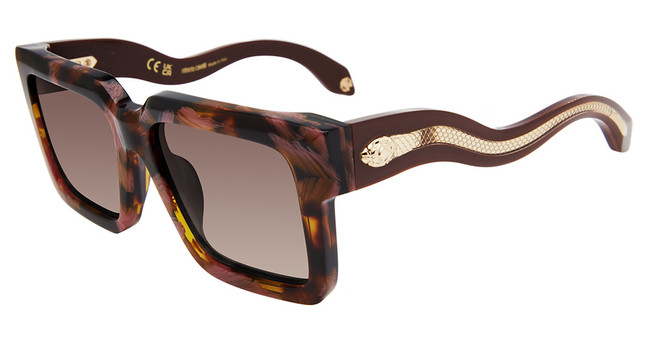 Roberto Cavalli Eyeglasses SRC055 Brown/Pink Havana 01GQ
