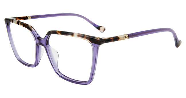 Yalea Eyeglasses VYA129V Shiny Transp. Violet 06SC