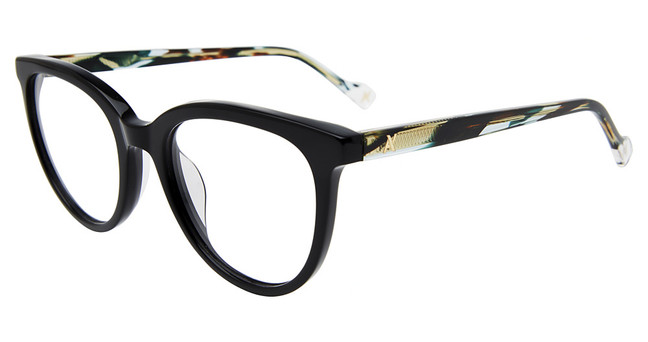 Yalea Eyeglasses VYA133 Shiny Black 0700