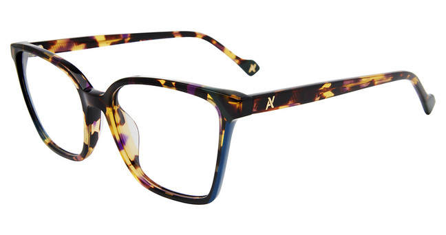 Yalea Eyeglasses VYA134V Shiny Havana/Violet 0WTA
