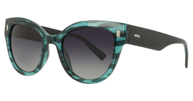 INVU Eyeglasses INVU-305 Teal / Chrome / Black/1