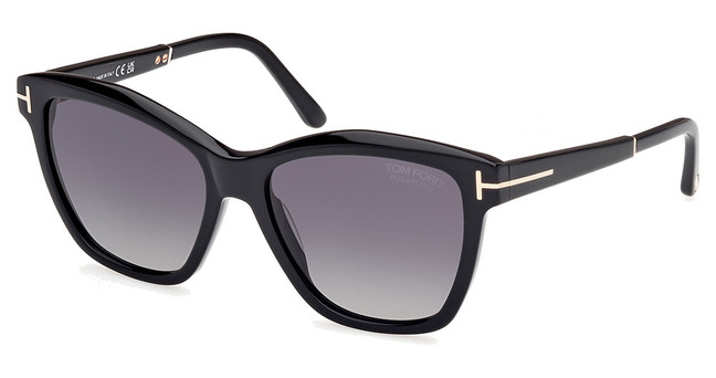 Tom Ford Eyeglasses FT1087 shiny black / smoke polarized/01D