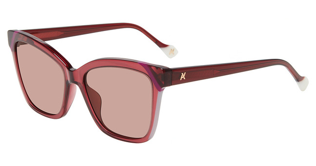 Yalea Eyeglasses SYA144 Shiny Transp. Raspberry 0AFD