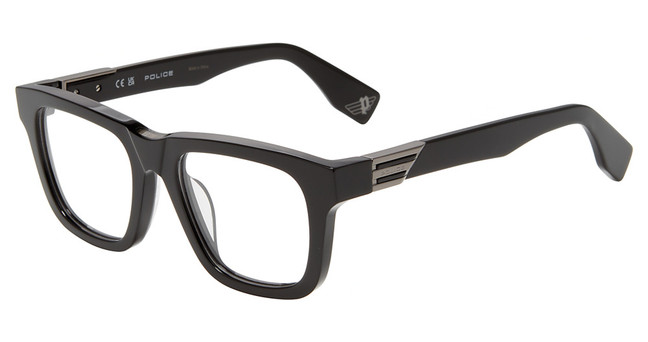Police Eyeglasses VPLN29 Shiny Black 0700