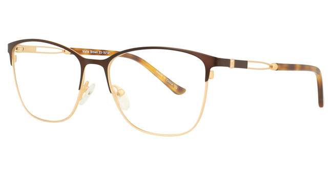 Continental Optical Imports Eyeglasses La Scala 882 Matte Brown/Gold