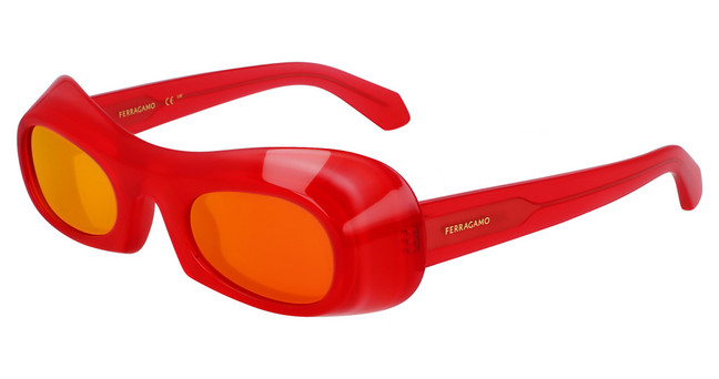 Ferragamo Eyeglasses SF2030S TRANSPARENT RED/616