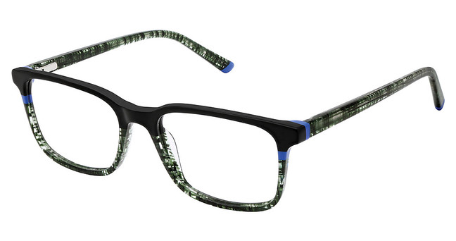 Superflex Eyeglasses SFK-308 BLACK GREEN COBALT/S400