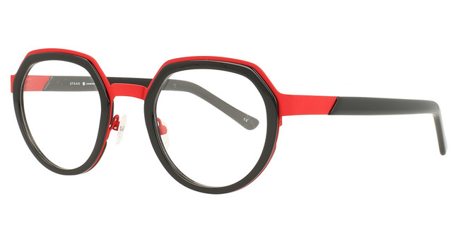 Staag Eyeglasses SG-JASON BLACK/NEON RED/C3